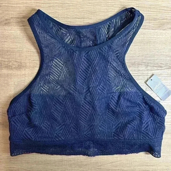 aerie Other - Aerie cropped bralette navy size Medium NWT